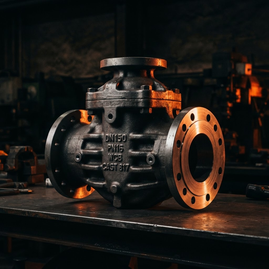 Heavy industrial valve body casting
